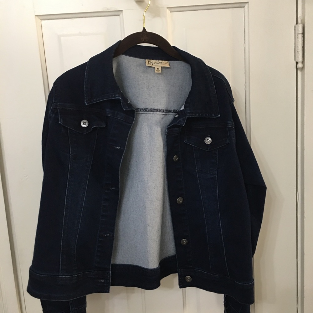 DG2 by Diane Gilman Midnight Blue Denim Jacket
